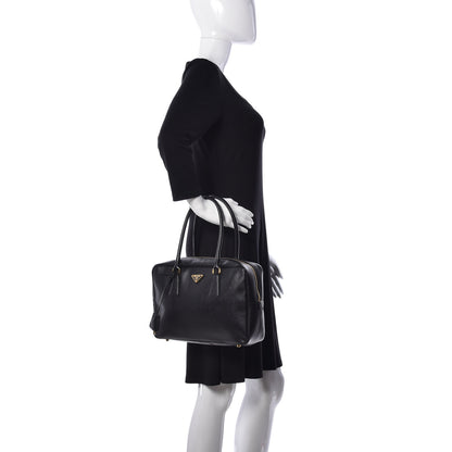 Prada Saffiano Lux Bowler Black 2 of 8