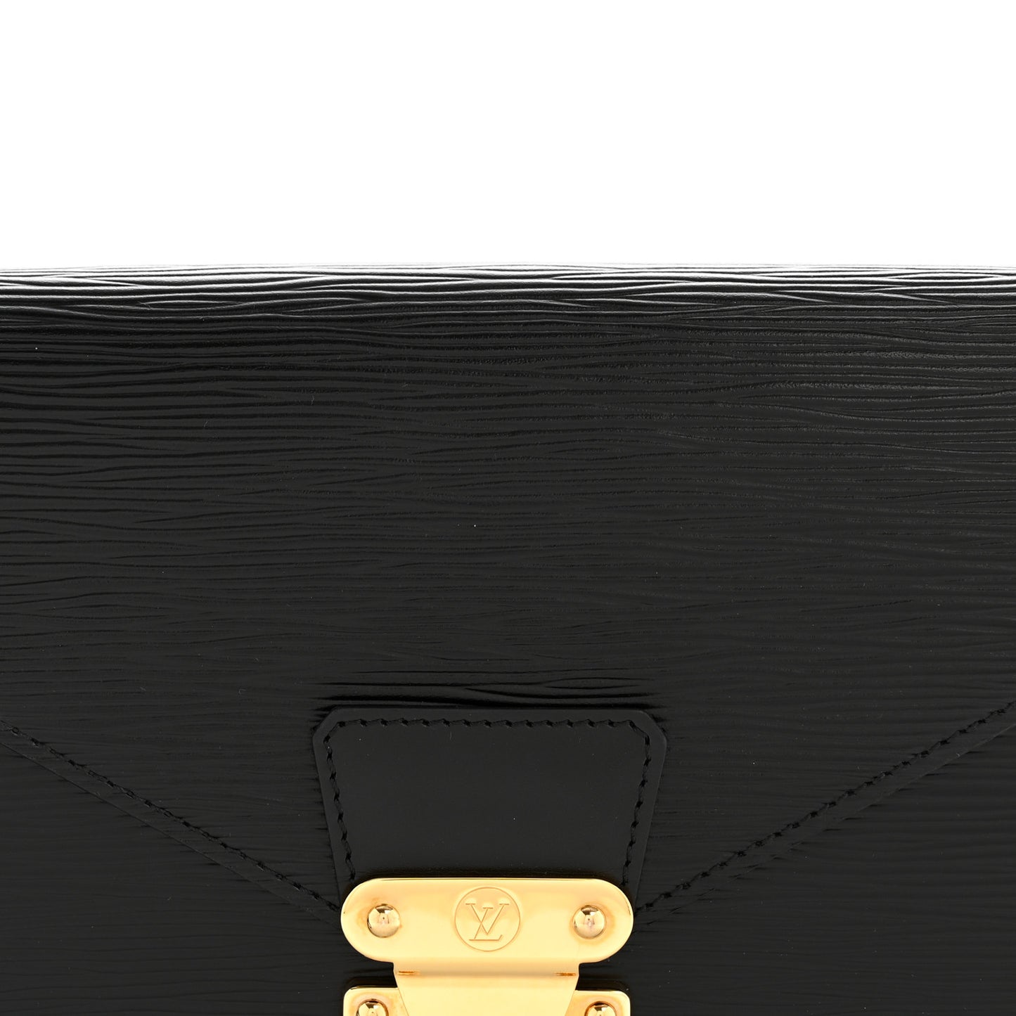 Epi Pochette Sellier Dragonne Clutch Black