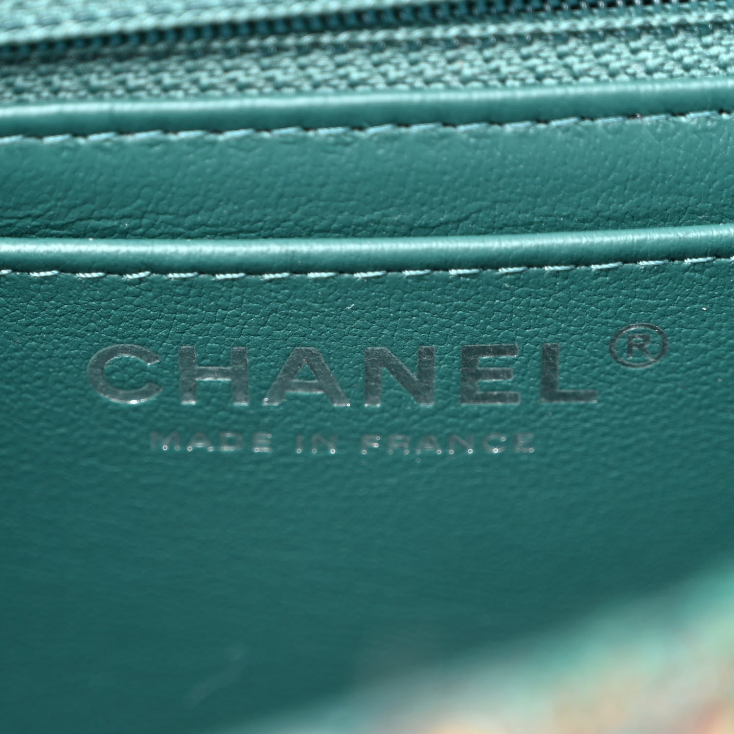 Chanel Tweed Quilted Mini Rectangular Flap Green 6 of 10
