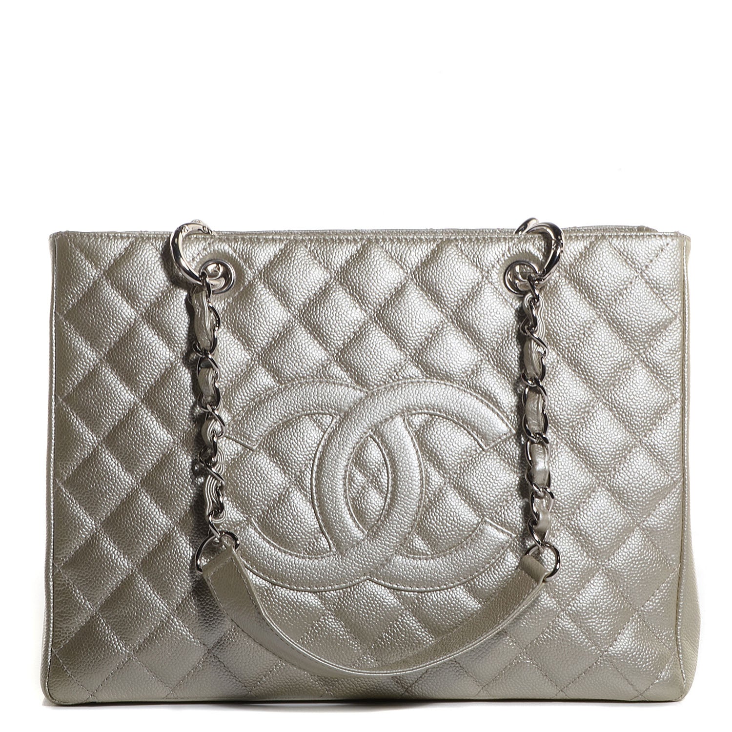Chanel Caviar Grand Shopping Tote GST Light Gold 1 of 8