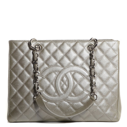 Chanel Caviar Grand Shopping Tote GST Light Gold 1 of 8