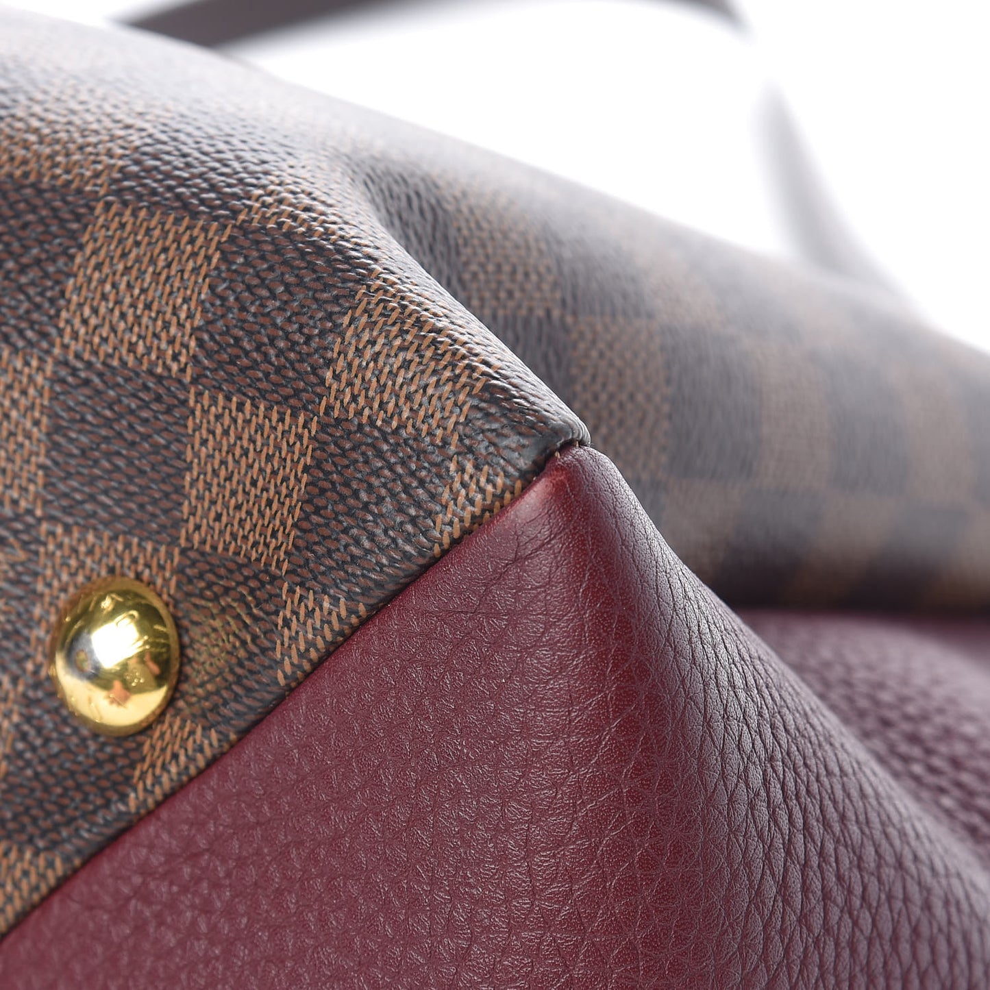 Damier Ebene Cuir Taurillon Brittany Bordeaux