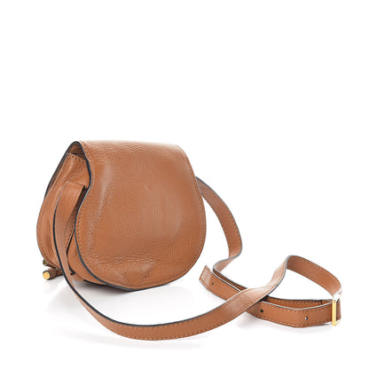 Chloe Calfskin Mini Marcie Round Crossbody Bag Mustard Brown 3 of 8