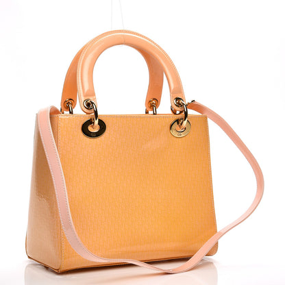 Christian Dior Patent Diorissimo Medium Lady Dior Orange 4 of 10