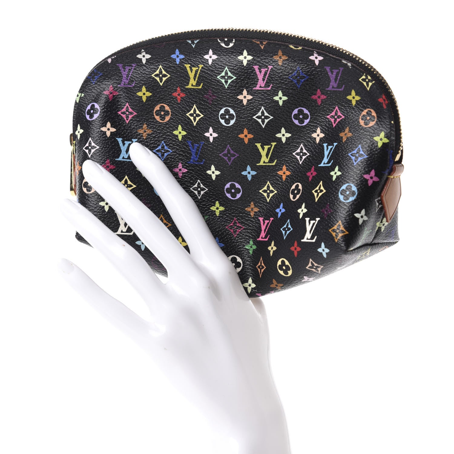 Louis Vuitton Monogram Multicolor Cosmetic Pouch Black Grenade 2 of 10