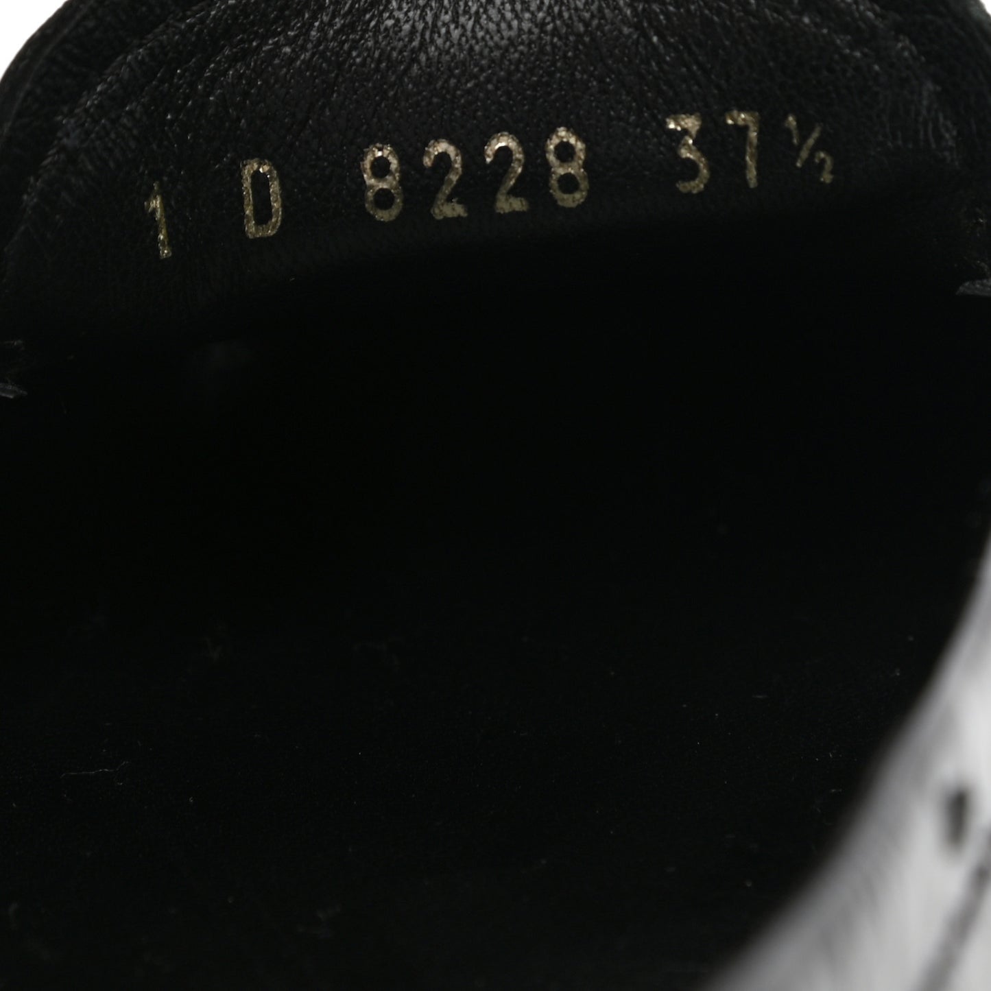 Patent Calfskin Logo Loafers 37.5 Black