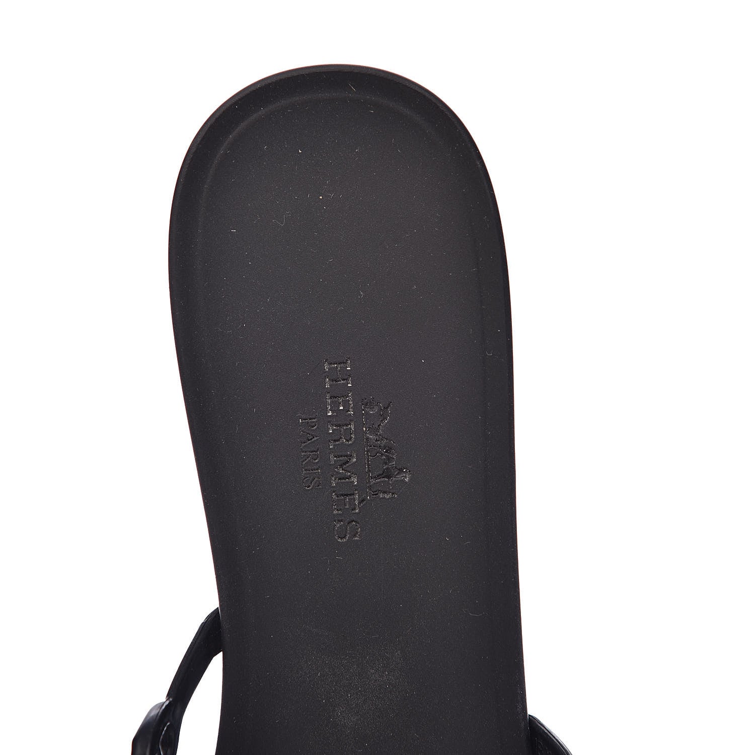Hermes Rubber Chaine d'Ancre Rivage Sandals 37 Black 6 of 8
