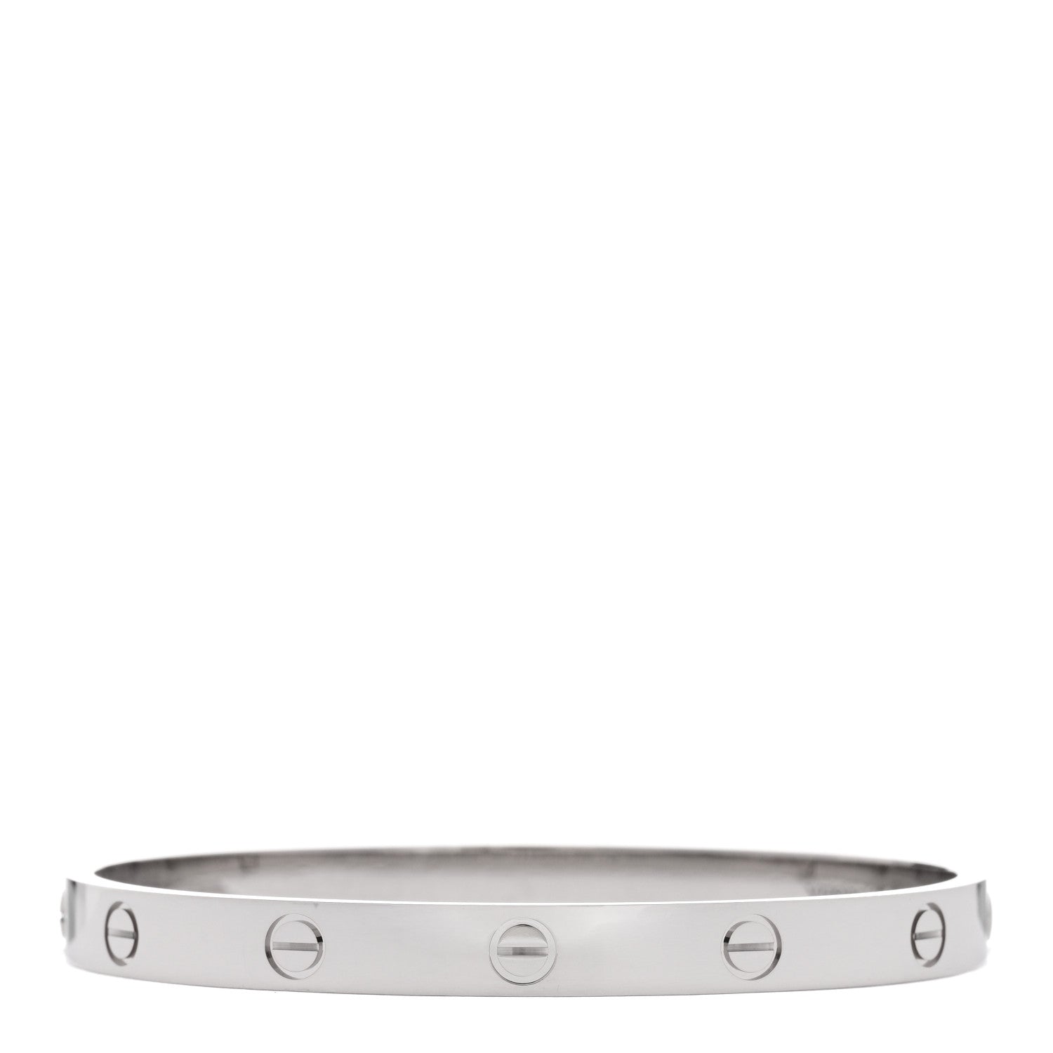 Cartier 18K White Gold LOVE Bracelet 18 2 of 9