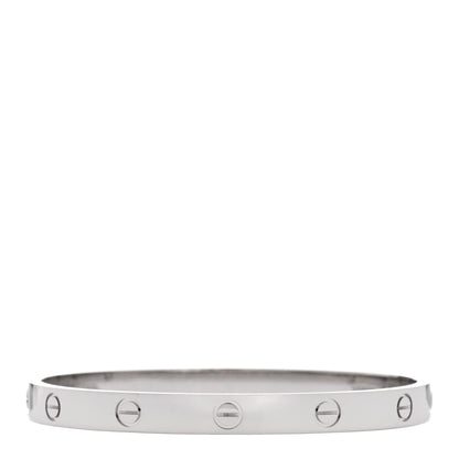 Cartier 18K White Gold LOVE Bracelet 18 2 of 9