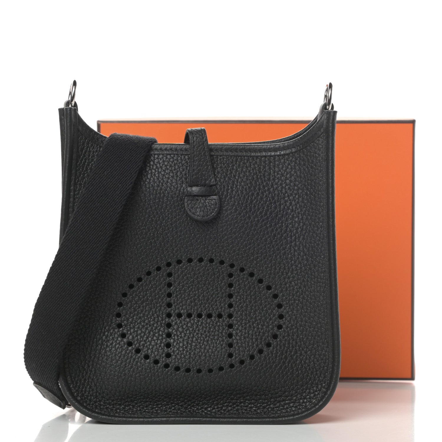 Hermes Taurillon Clemence Evelyne TPM Black 11 of 11
