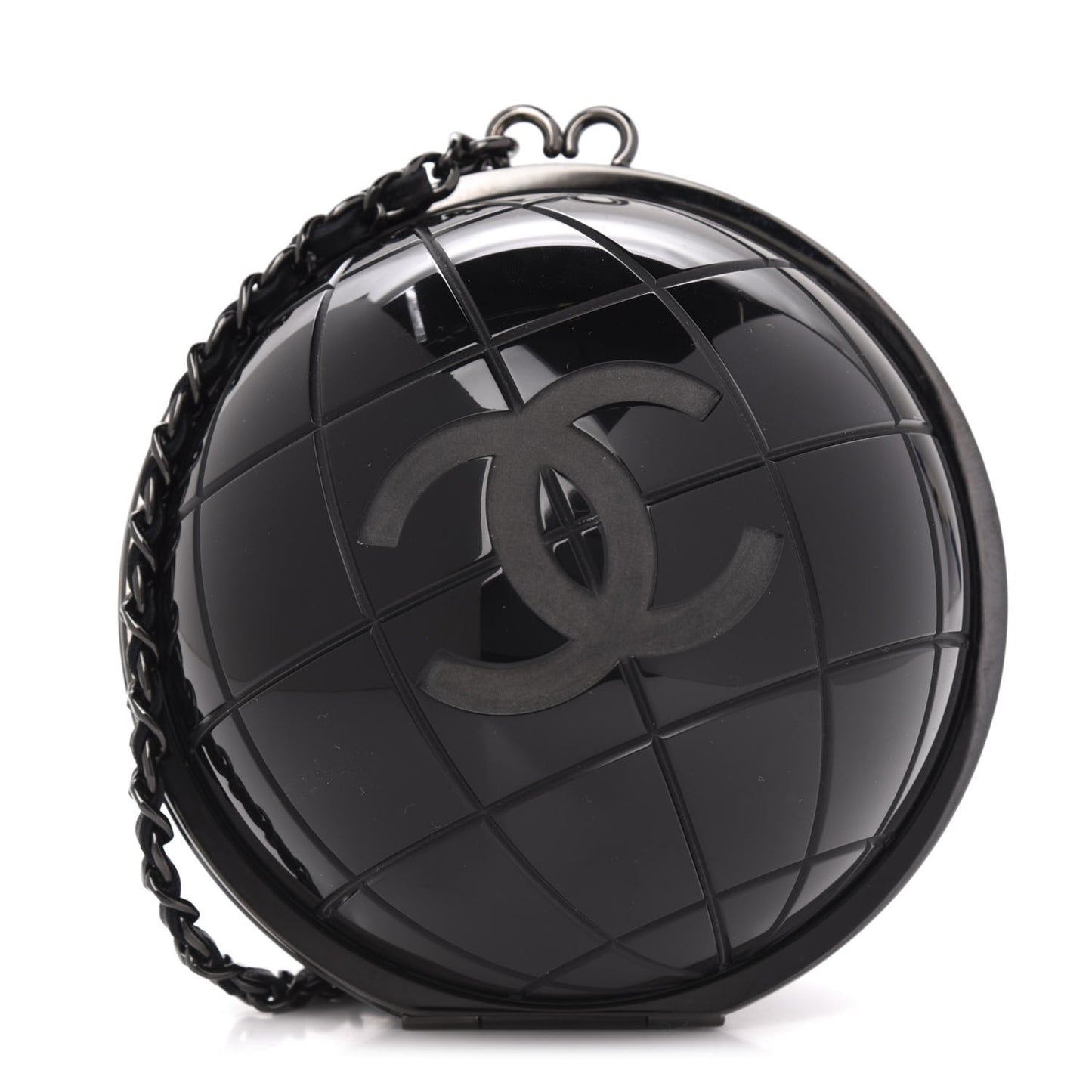 Plexiglass Around The World Clutch Black