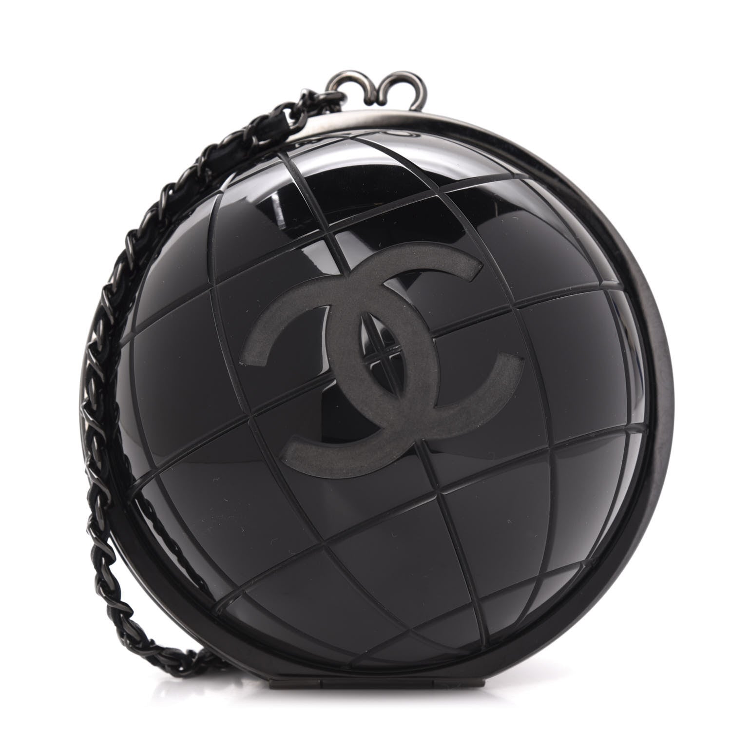 Chanel Plexiglass Around The World Clutch Black 1 of 10