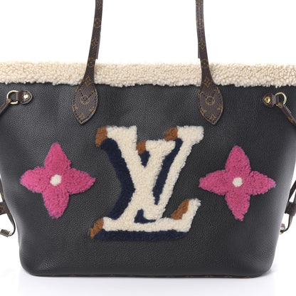 Louis Vuitton Calfskin Monogram Teddy Neverfull MM Black 10 of 10