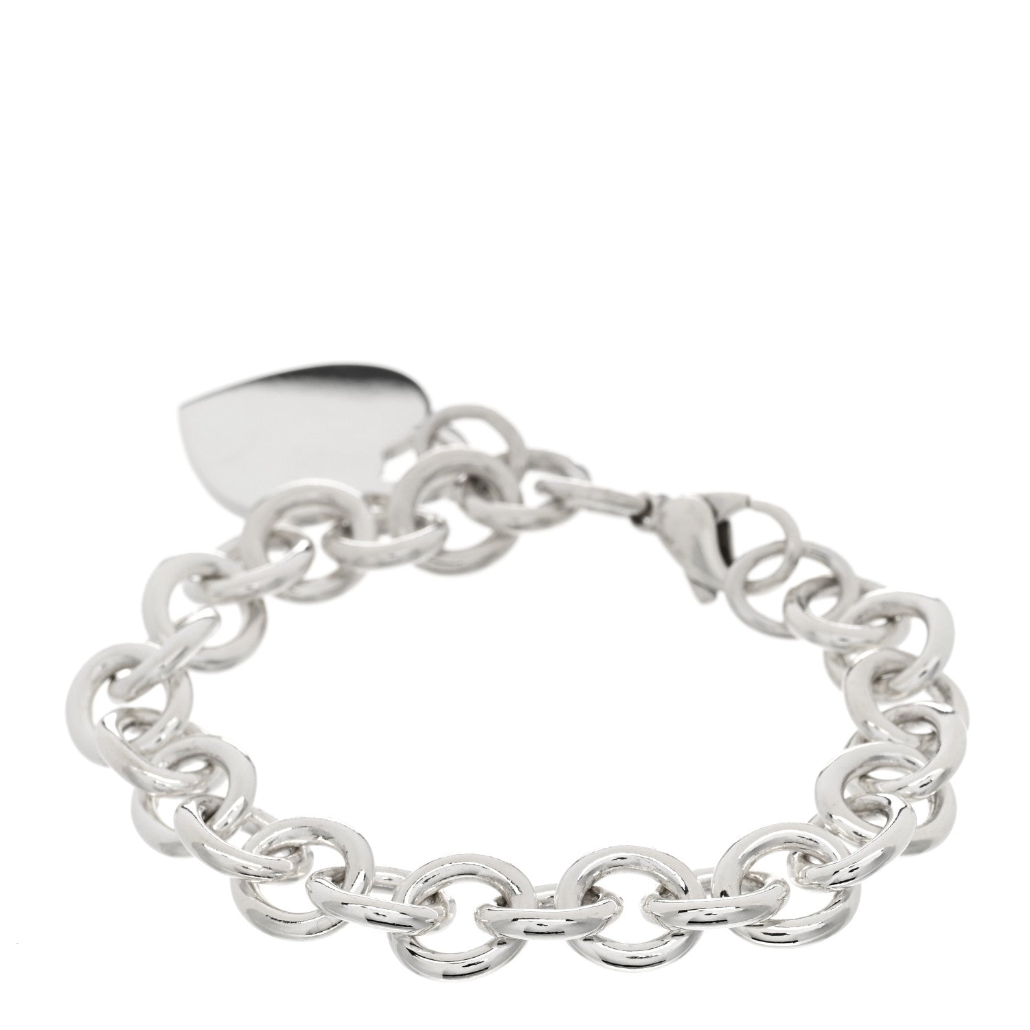 Tiffany Sterling Silver Heart Tag Charm Bracelet 2 of 3