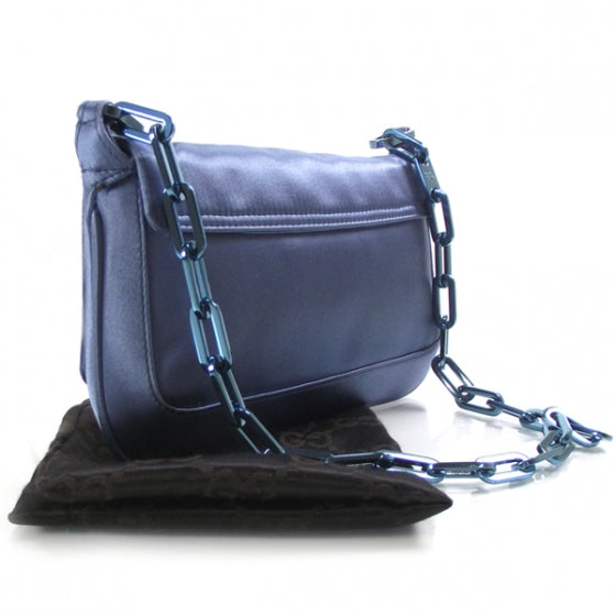 Satin Evening Bag Blue
