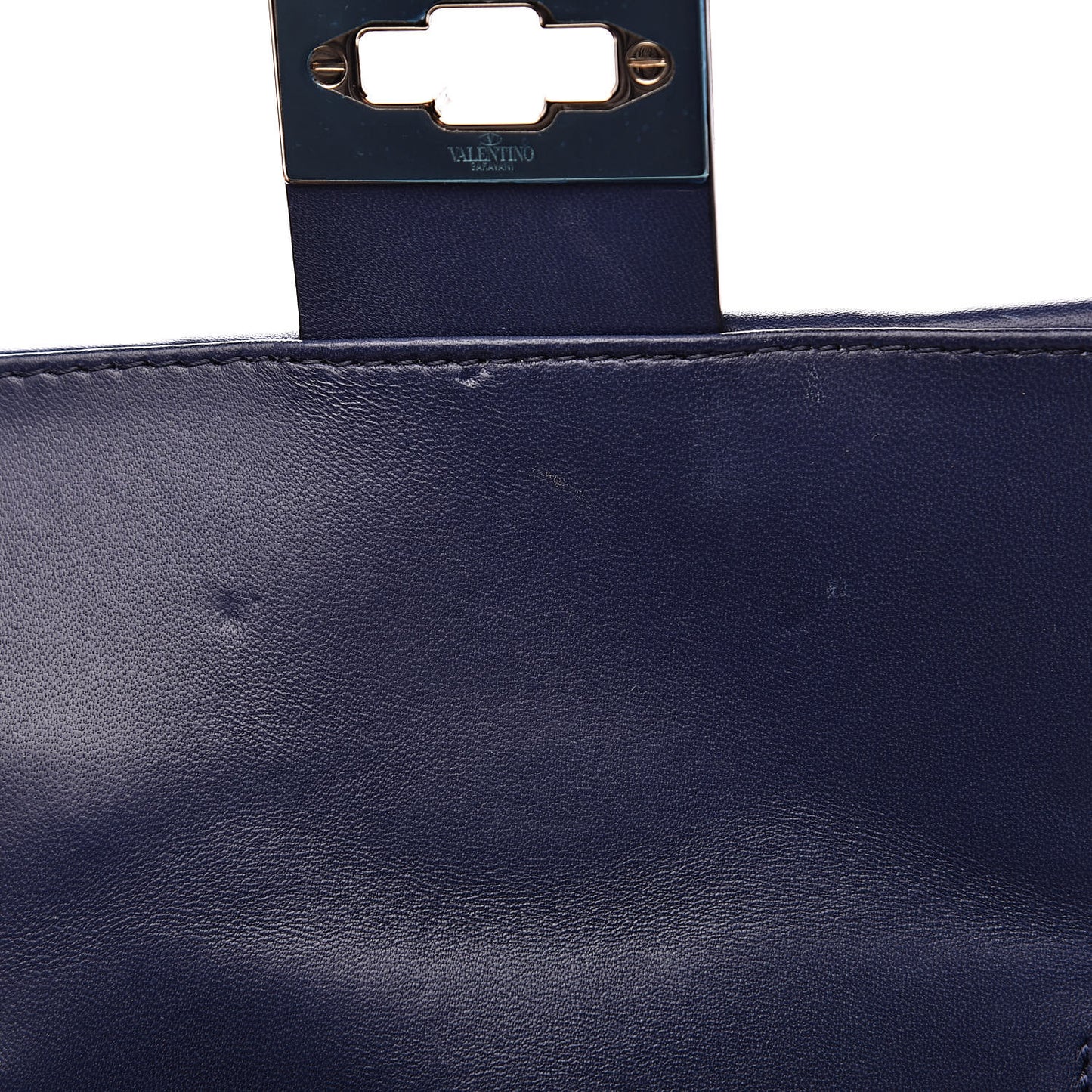 Nappa Mini Candystud Top Handle Bag Navy
