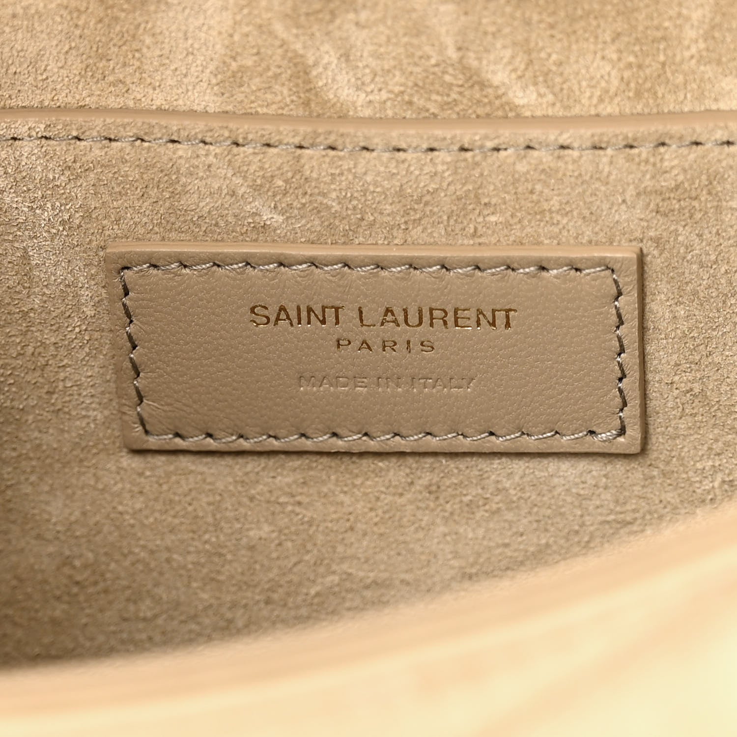 Saint Laurent Satin Quilted Le 57 Diamond Shoulder Bag Mouse 6 of 15