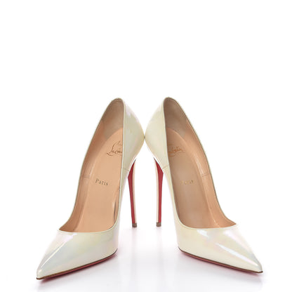 Christian Louboutin Patent So Kate 120 Pumps 39 White AB 5 of 14