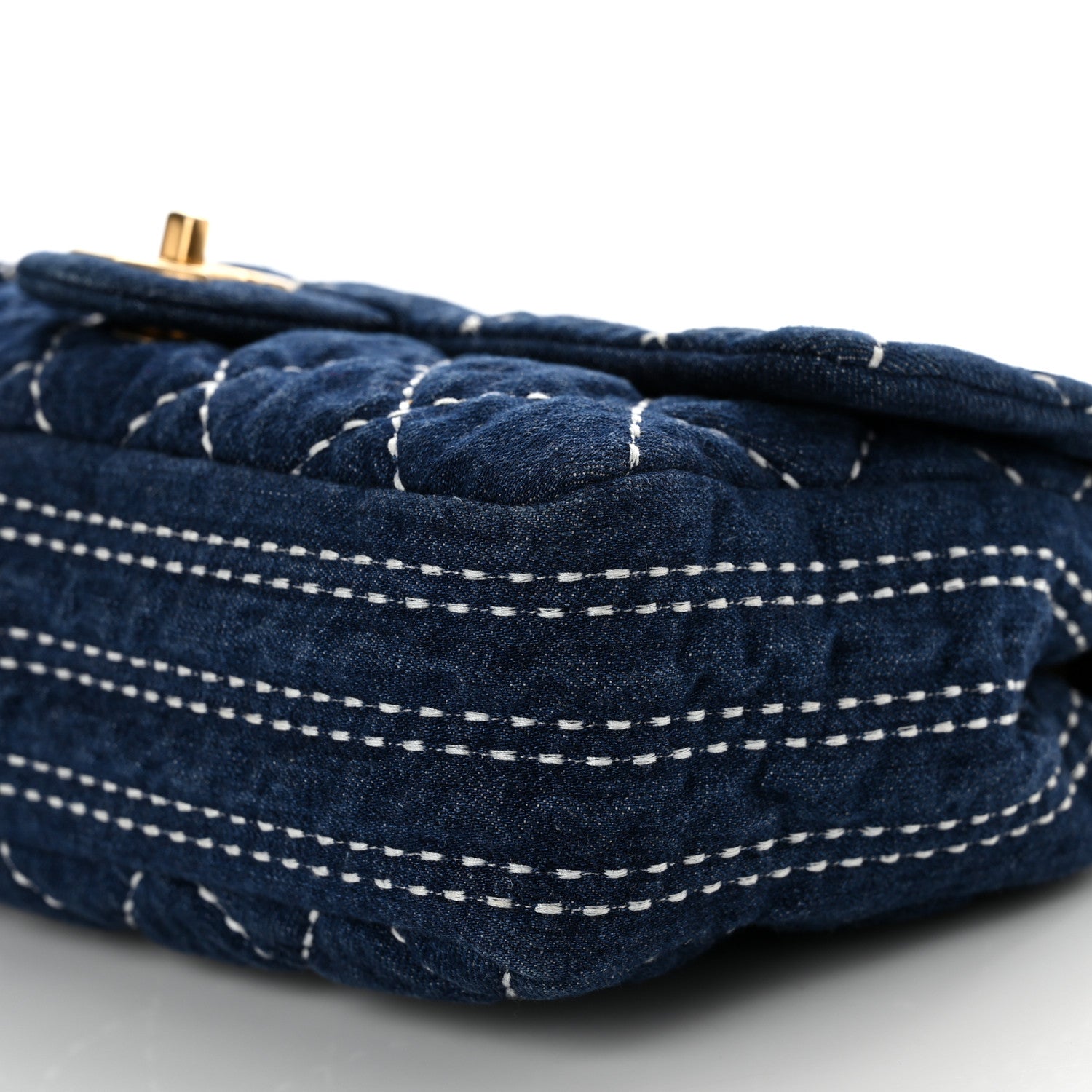 Chanel Denim Quilted Medium Denim Trip Single Flap Blue 10 of 10