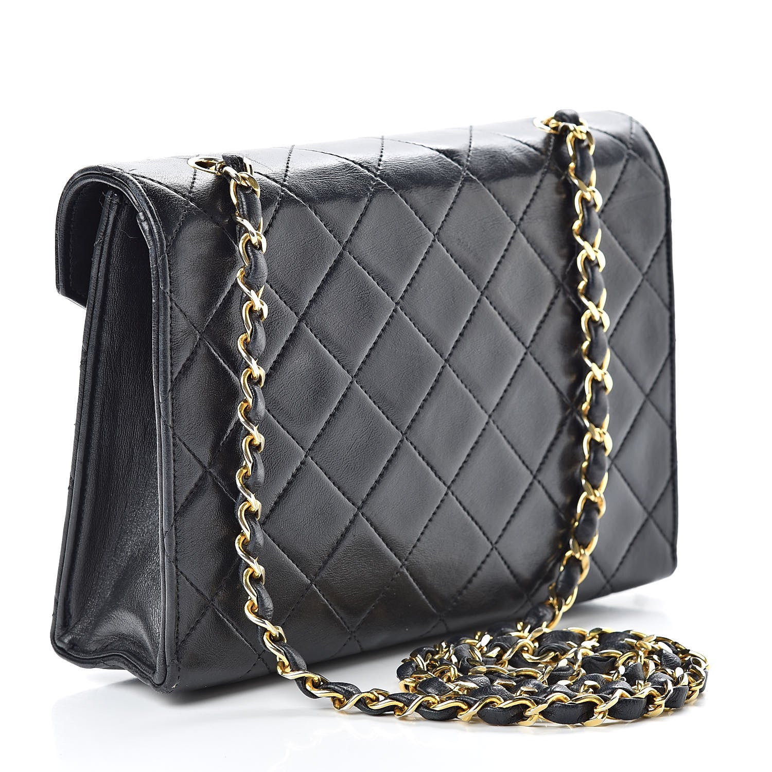 Chanel Lambskin Quilted Small Single Flap Navy 3 of 14