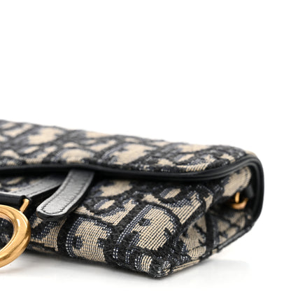 Christian Dior Oblique Nano Saddle Chain Pouch Blue 11 of 12