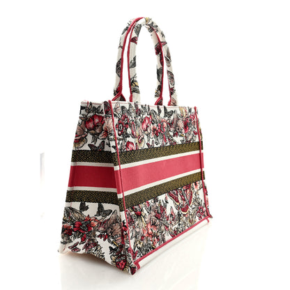 Christian Dior Canvas Embroidered Medium Butterfly Print Book Tote Multicolor 3 of 8