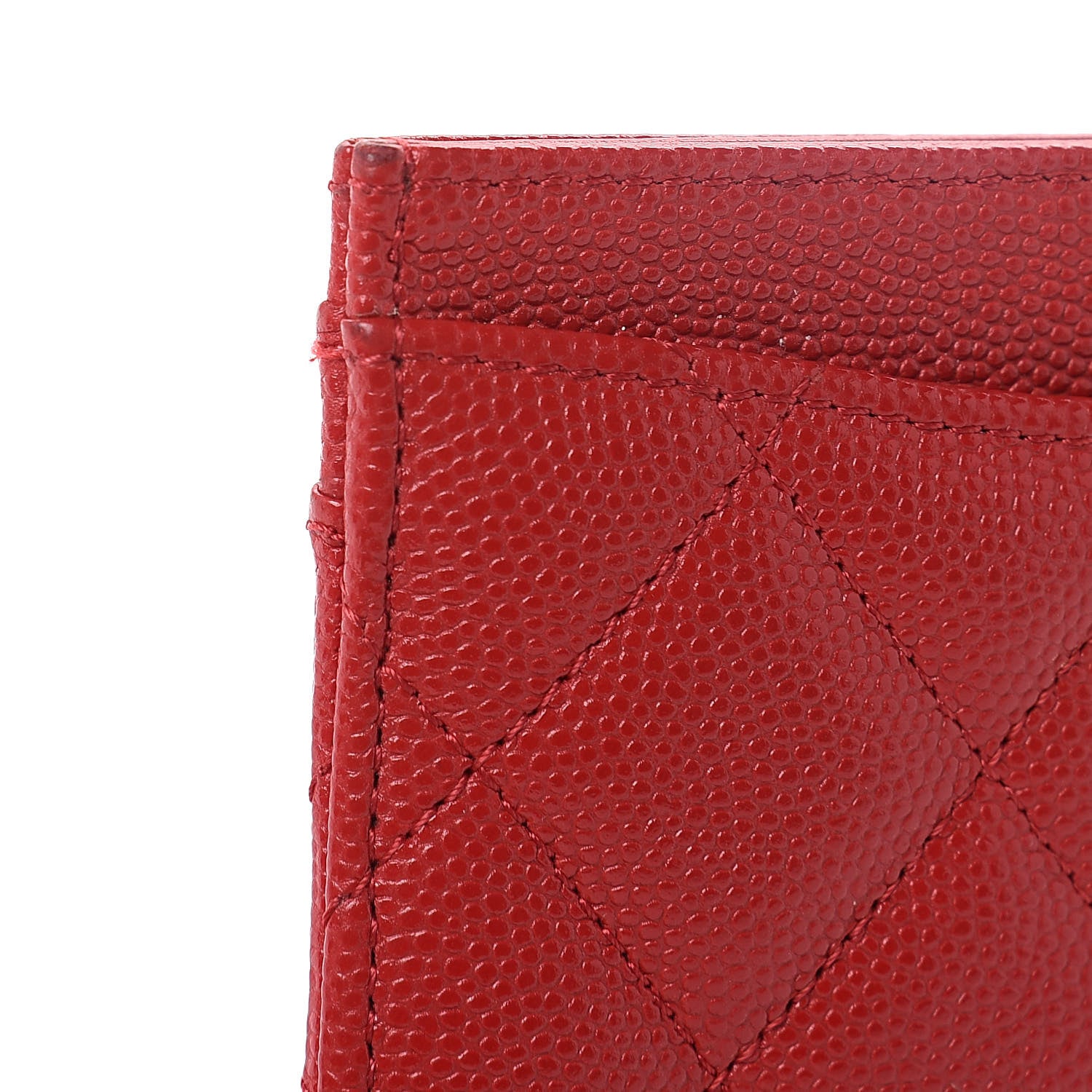 Chanel Caviar Quilted Card Holder Red 9 of 11