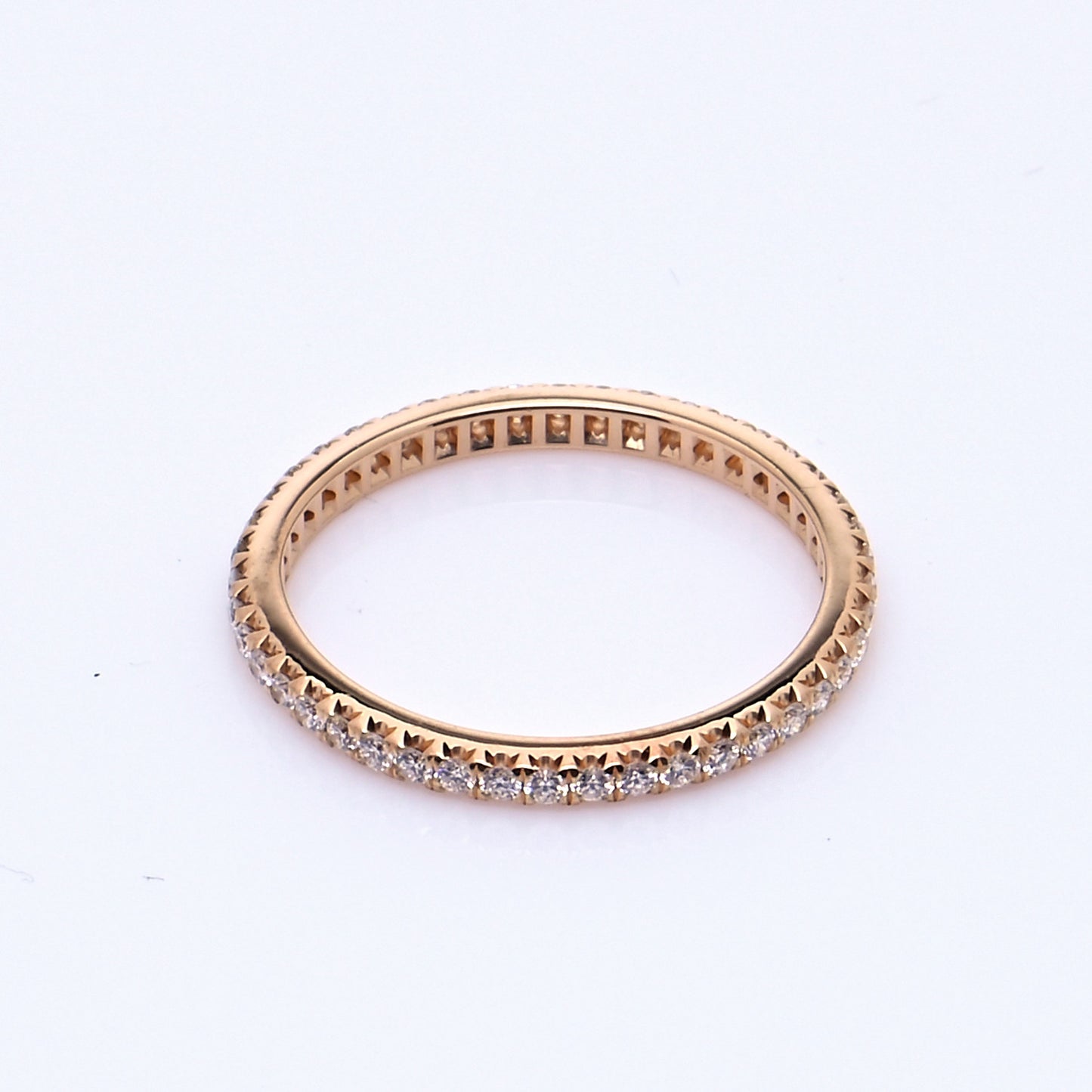 18K Rose Gold Diamond .34ctw Soleste Full Eternity Band Ring 54 7