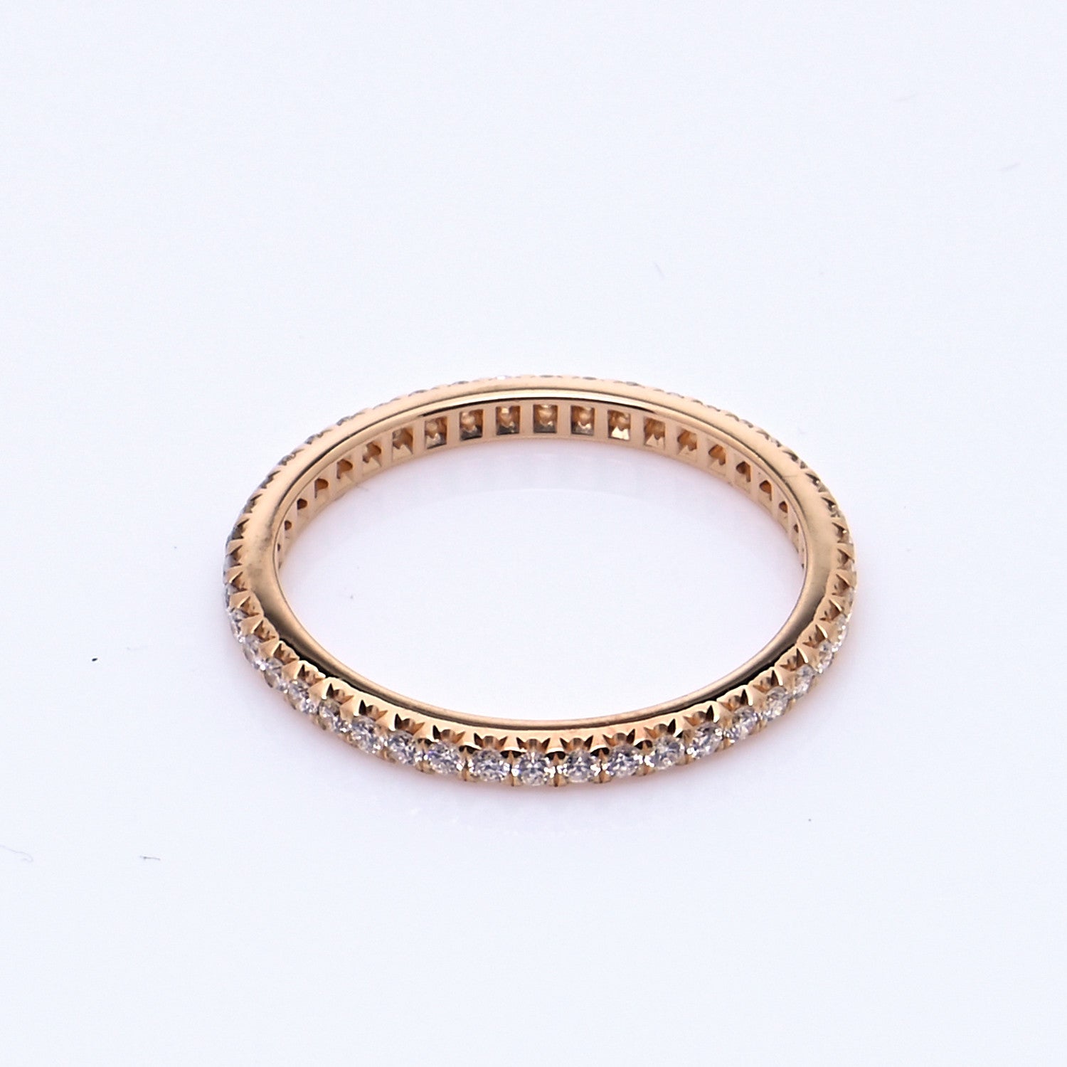 Tiffany 18K Rose Gold Diamond .34ctw Soleste Full Eternity Band Ring 54 7 4 of 6