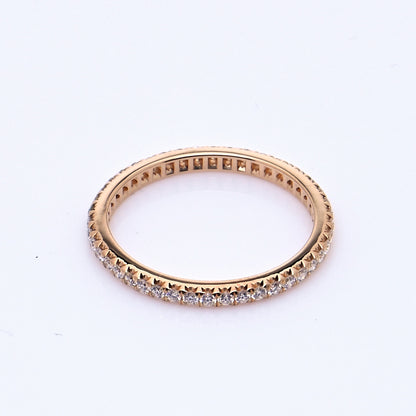 Tiffany 18K Rose Gold Diamond .34ctw Soleste Full Eternity Band Ring 54 7 4 of 6
