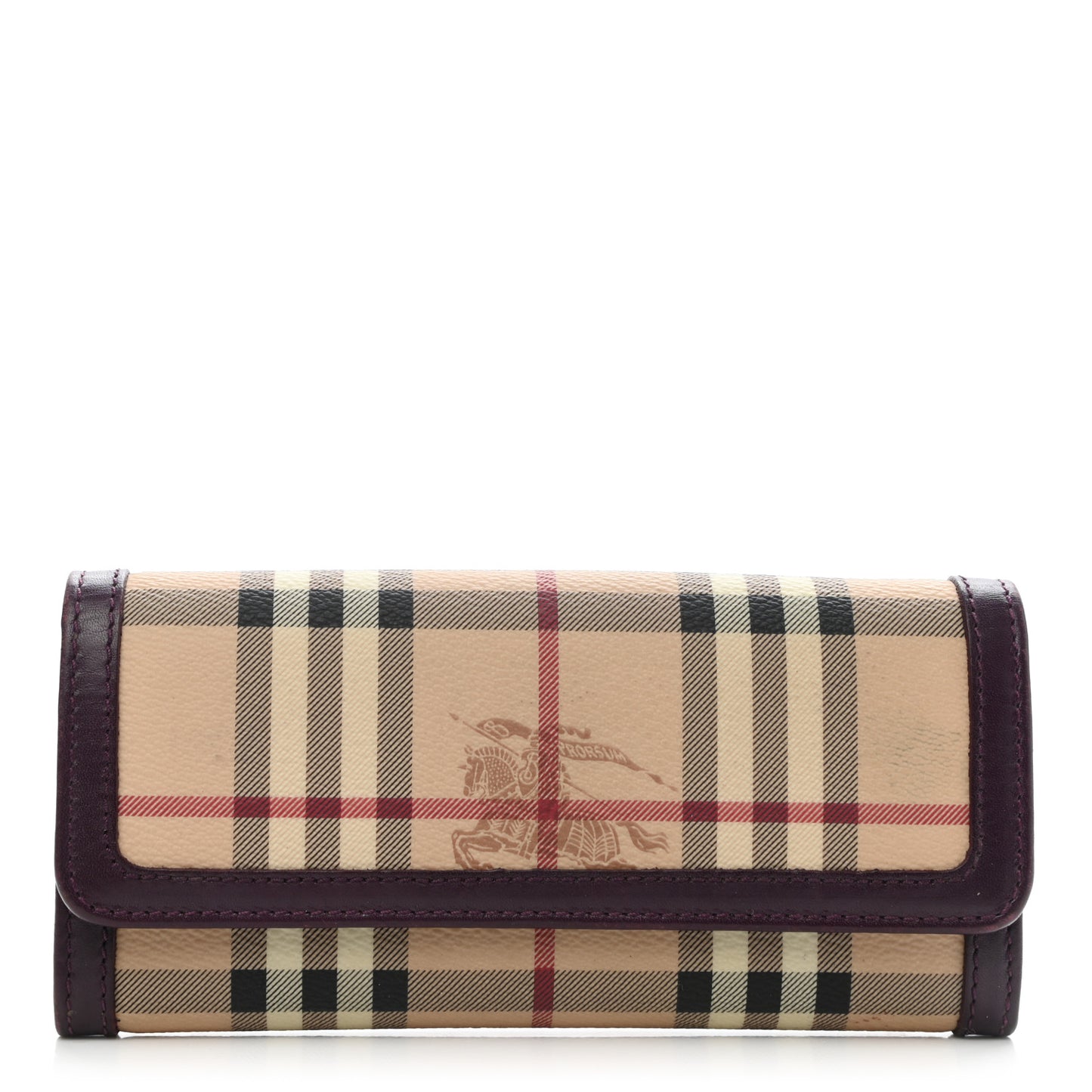 Haymarket Check Penrose Continental Wallet Burgundy