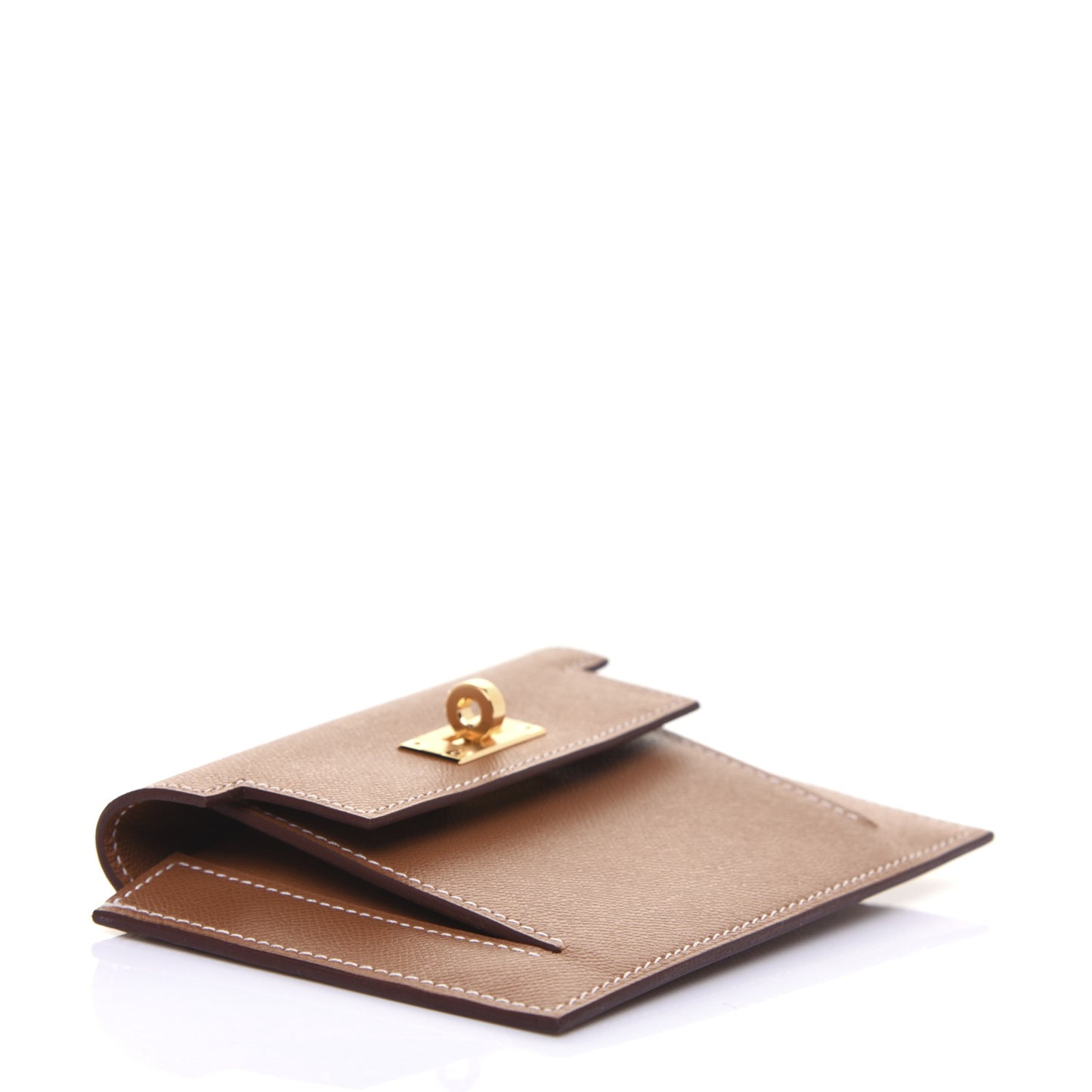 Epsom Kelly Pocket Compact Wallet Gold