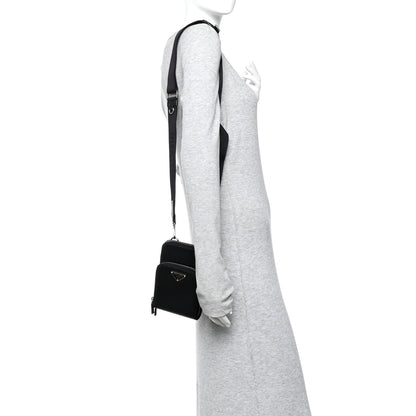 Prada Saffiano Smartphone Case Crossbody Black 2 of 12