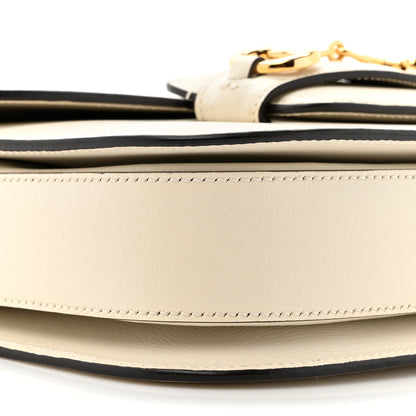 Gucci Azalea Calfskin Horsebit 1955 Shoulder Bag Mystic White 10 of 12