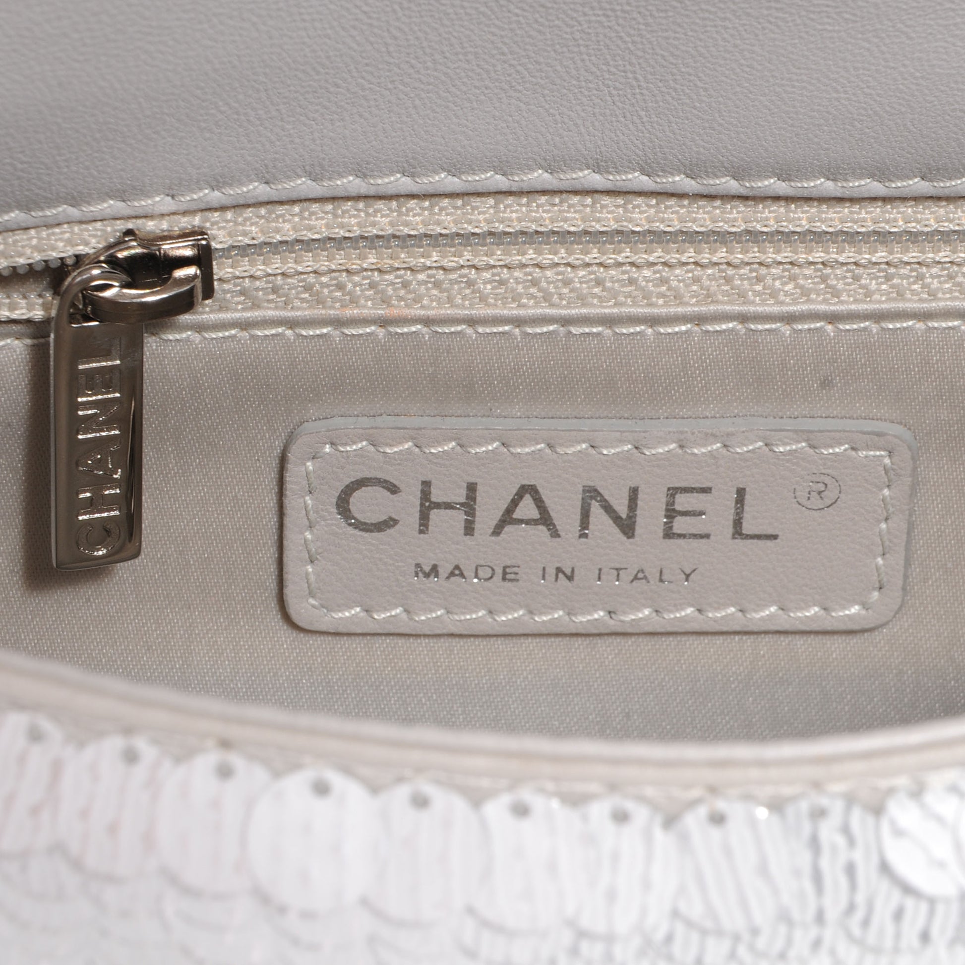 Chanel Sequin Paillette Small Flap Silver 6 of 8