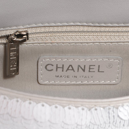 Chanel Sequin Paillette Small Flap Silver 6 of 8