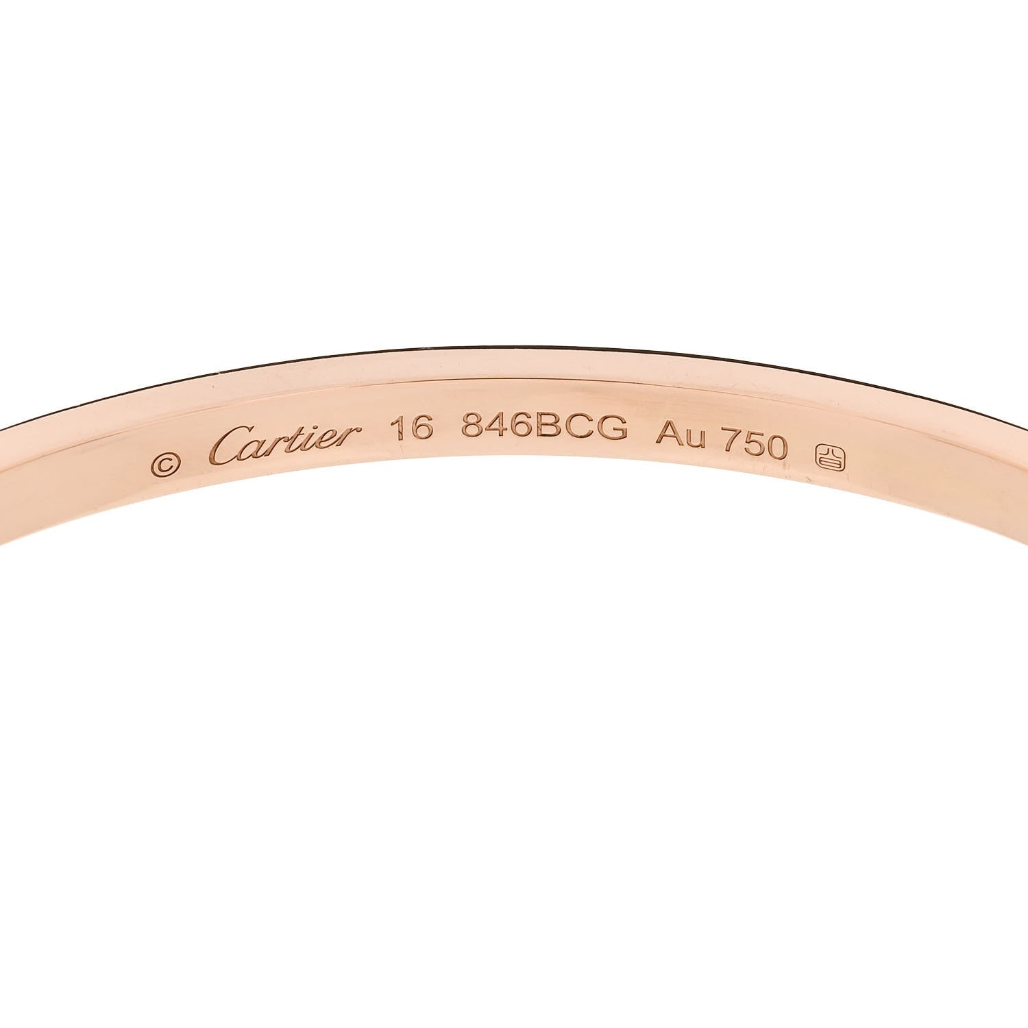 Cartier 18K Pink Gold Small LOVE Bracelet 16 6 of 8