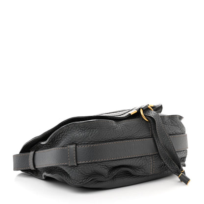 Chloe Grained Calfskin Medium Marcie Saddle Bag Ash 4 of 14