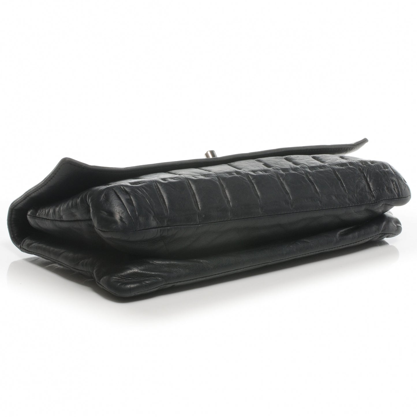 Lambskin Square Quilted Clutch Black