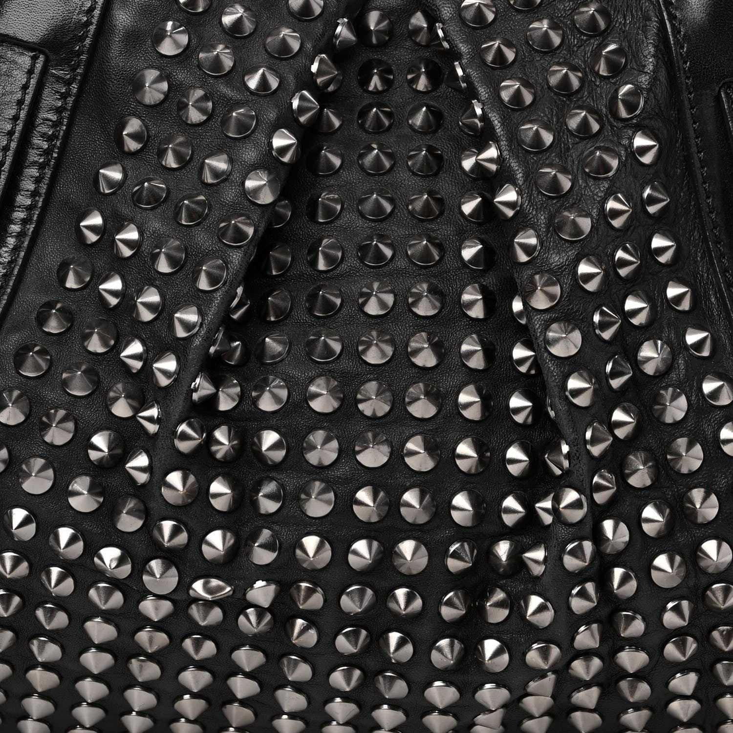 Burberry Prorsum Calfskin Studded Knight Satchel Black 10 of 13
