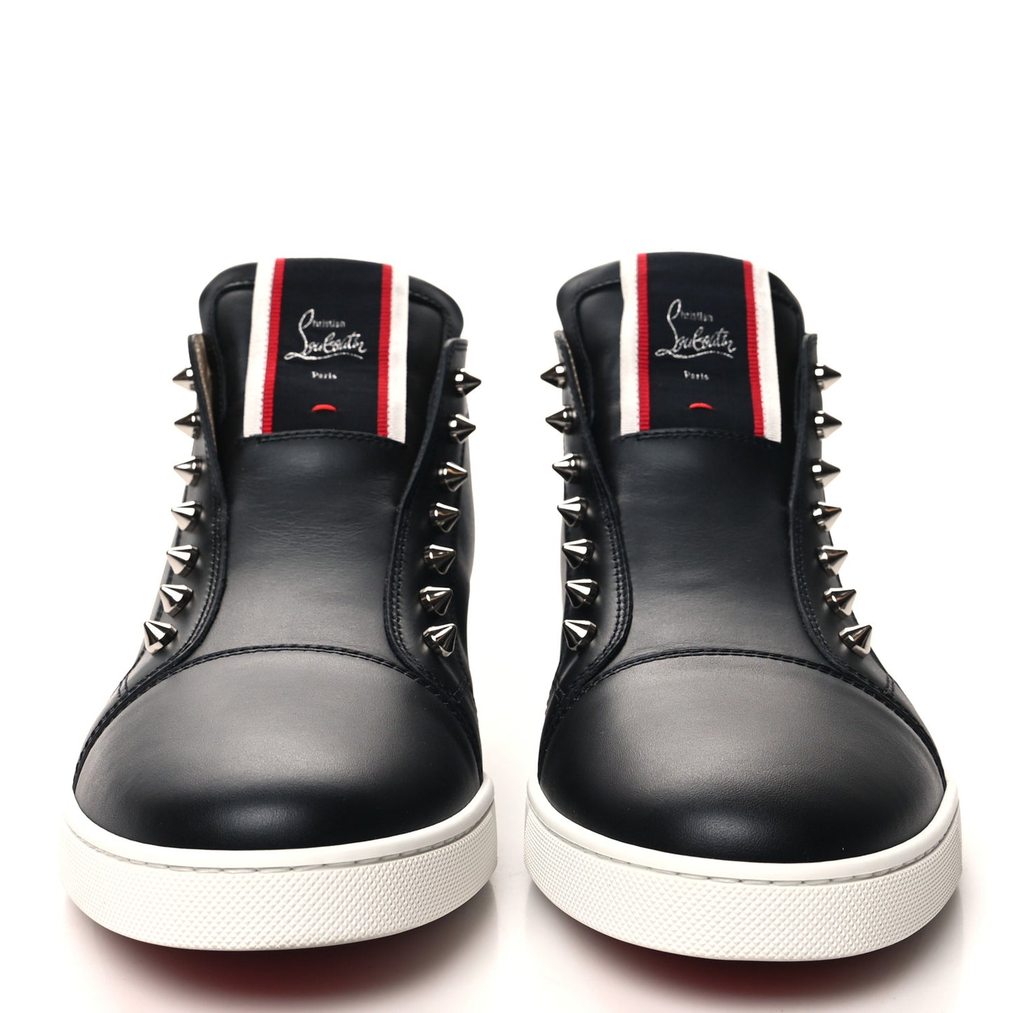 Calfskin Mens Fique A Vontade Mid Cut Sneakers 43 Black