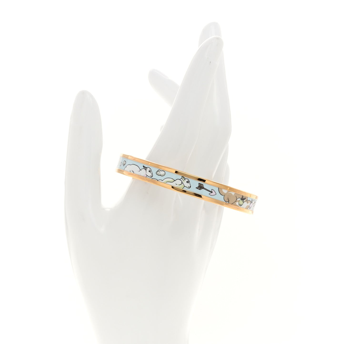 Enamel Printed Narrow Dans les Nuages Bracelet 65 Multicolor