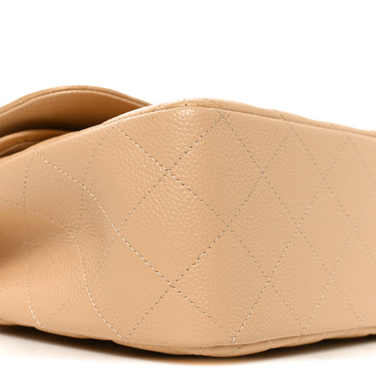Chanel Caviar Quilted Jumbo Double Flap Beige Clair 9 of 11