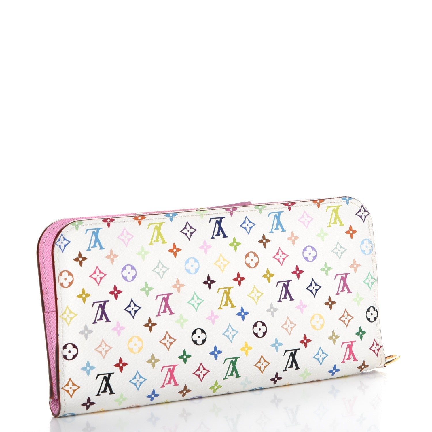 Louis Vuitton Monogram Multicolor Insolite Wallet White Litchi 3 of 8