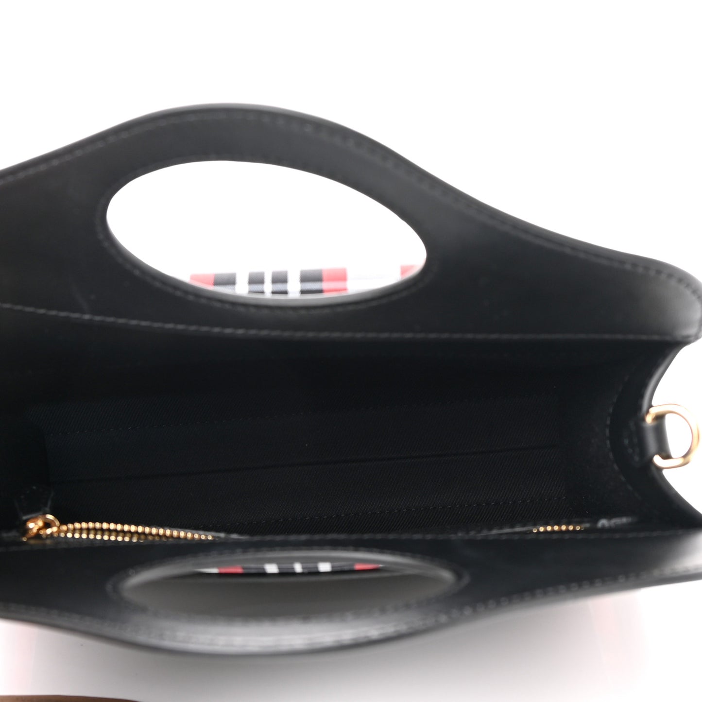 Calfskin Nylon Tartan Mini Pocket Bag Bright Red