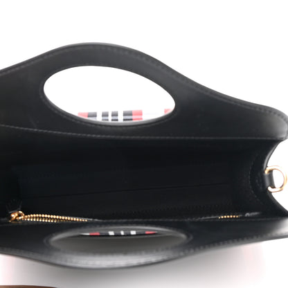 Burberry Calfskin Nylon Tartan Mini Pocket Bag Bright Red 5 of 9
