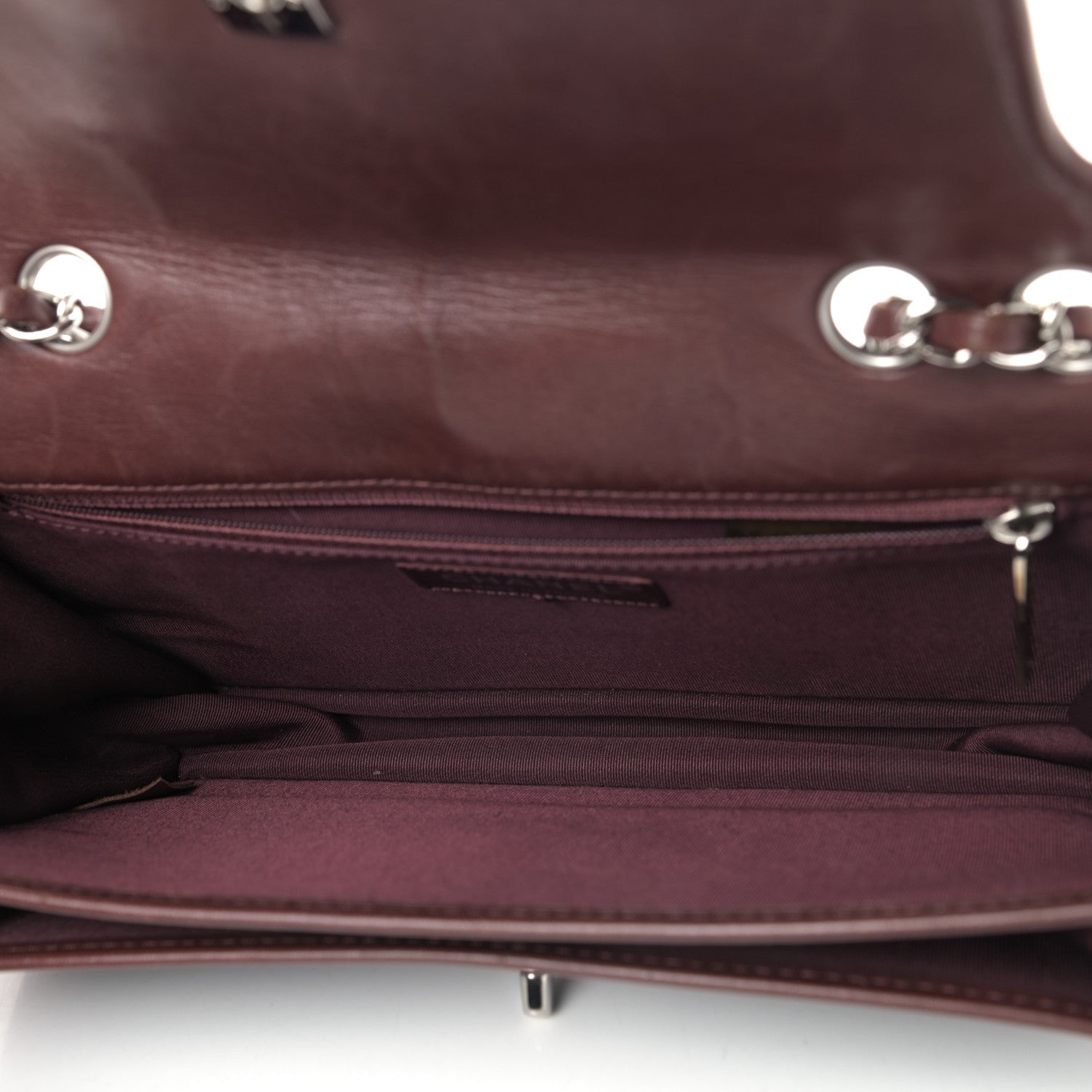 Chanel Patent Lambskin Medium Chocolate Bar Flap Black Bordeaux 4 of 11