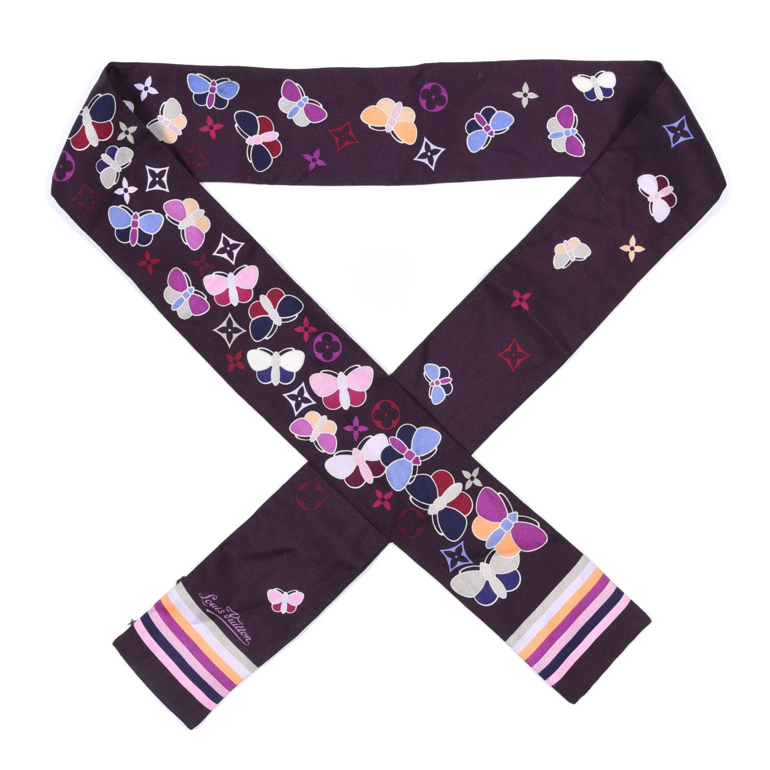 Louis Vuitton Silk Papillon Butterfly Bandeau Violet 1 of 5