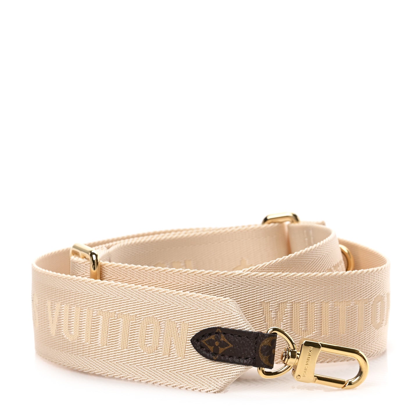 Jacquard Monogram Adjustable Shoulder Strap New Creme