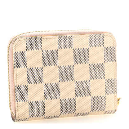 Louis Vuitton Damier Azur Zippy Coin Purse Rose Ballerine 3 of 11